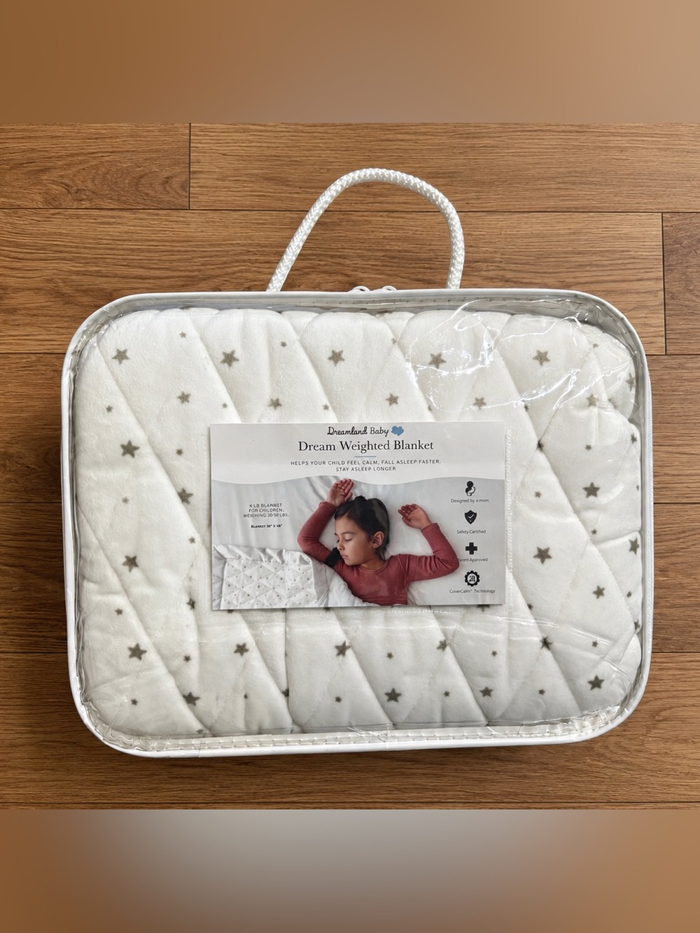 Dreamweight Baby White Star Pattern Weighted Blanket